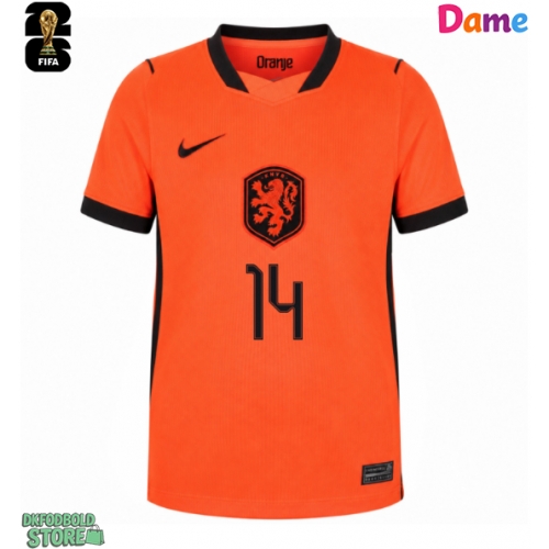 Holland Tijjani Reijnders #14 Replika Hjemmebanetrøje Dame VM 2026 Kortærmet